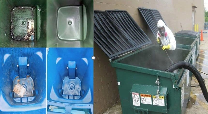 Scrubblies equipment completing a curbside bin clean