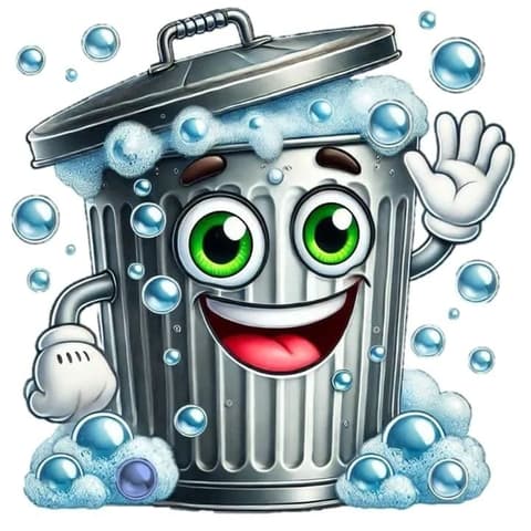 Scrubblies clean bin mascot